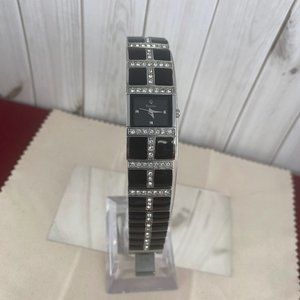 Bulova Cocktail Watch Stainless Steel with Black Onyx Tiles & Swarovski Crystals